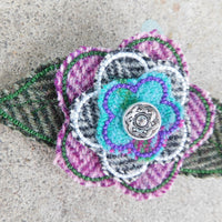 Seafoam Green Tweed Brooch