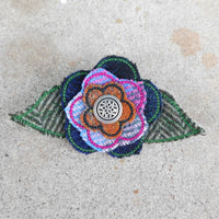Orange Tweed Brooch