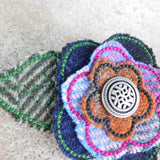 Orange Tweed Brooch