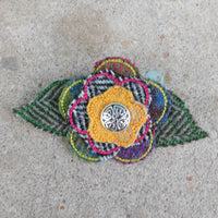 Yellow Gold Tweed Brooch