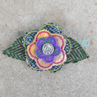 Purple Tweed Brooch