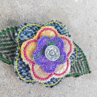 Purple Tweed Brooch