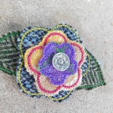 Purple Tweed Brooch