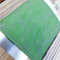 Green w/ Purple Thread, 8oz Flask