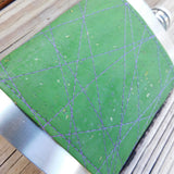 Green w/ Purple Thread, 8oz Flask