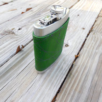 Green w/ Purple Thread, 8oz Flask