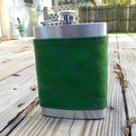 Green w/ Purple Thread, 8oz Flask