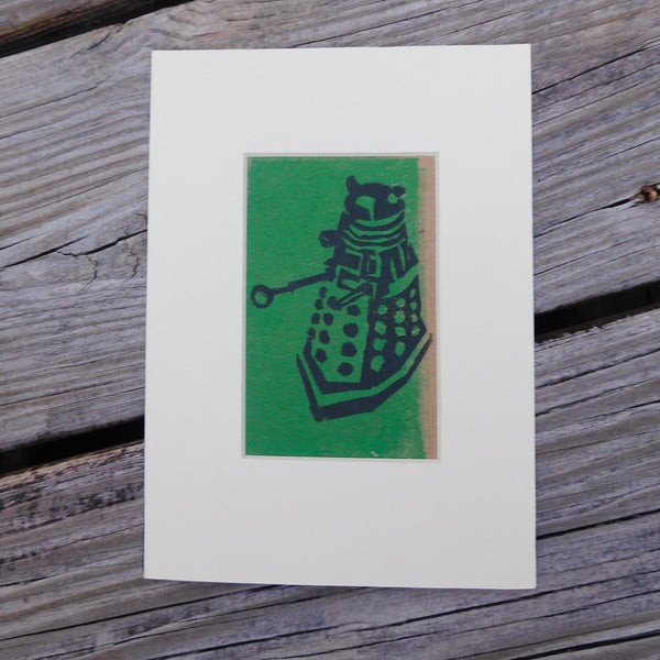 Dalek Green Block Print
