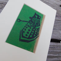 Dalek Green Block Print