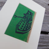 Dalek Green Block Print