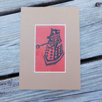 Dalek Red Block Print