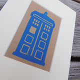 T.A.R.D.I.S. Block Print