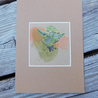 Yoda Block Print