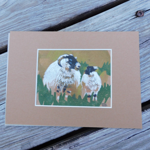 Sheep Block Print