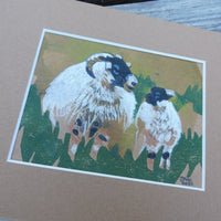 Sheep Block Print