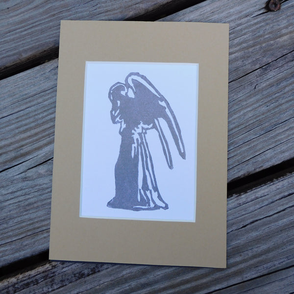 Weeping Angel Block Print