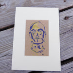 C3PO Block Print