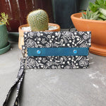B&W Floral Minimalist Clutch