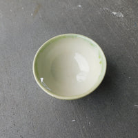 Green with etched lines Bowl