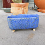 Blue Oval w/ Feet Planter