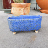 Blue Oval w/ Feet Planter