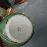 Green Etched Cup/Pot