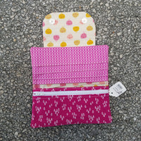 Cork Slimline Wallet:: pink flowers