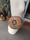 Scandinavian folk cork Round Crossbody Bag
