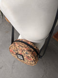 Scandinavian folk cork Round Crossbody Bag
