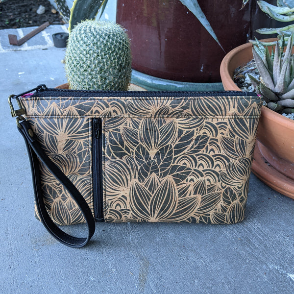 Etched Floral Forest, Zippy Clutch