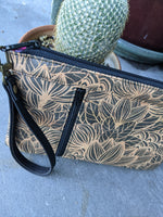 Etched Floral Forest, Zippy Clutch