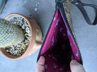 Etched Floral Forest, Zippy Clutch