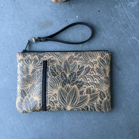 Etched Floral Forest, Zippy Clutch