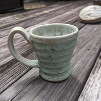 Light Green/Blue roller Glaze Mug