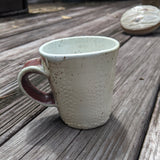 White/Red Dots Glaze Mug