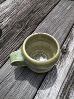 Curvy Green/ Blue Glaze Mug