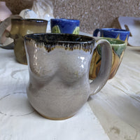 boobies, purple glaze Mug