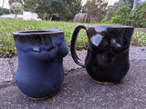 Female form, blue glaze Mug