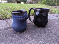 Female form, blue glaze Mug