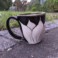 B & W Flower Mug