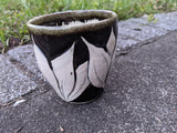 B & W Flower Mug