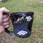 Waves, Black Mug