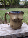 Female form, brown glaze Mug