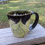 Green Flower Flower Mug