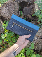 Blue Metallic, Bloom Slender Wallet