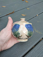 Thistle Honey Pot w/ lid, bowl